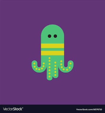 Octopus cartoon vector image