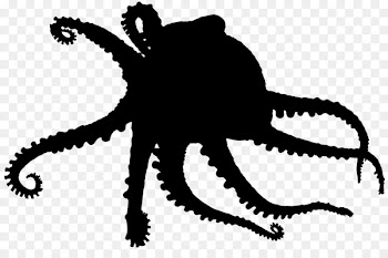 Octopus Clip art Character Line Silhouette -  