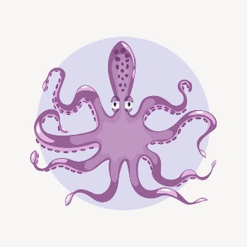 Octopus clipart, illustration psd. Free | Free PSD - rawpixel
