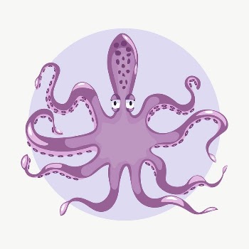 Octopus clipart, illustration vector. Free | Free Vector - rawpixel