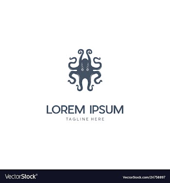 Octopus domestic creative logo design vector image