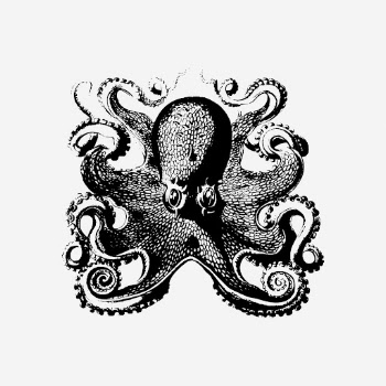 Octopus drawing clipart, vintage sea | Free Photo - rawpixel