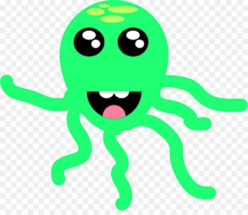Octopus, Frog, Art, Green, Cartoon PNG