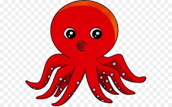 octopus giant pacific octopus red cartoon marine invertebrates
