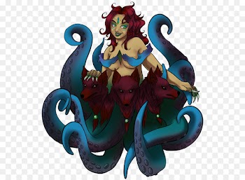 Octopus Illustration Cartoon Legendary creature - scylla pennant 