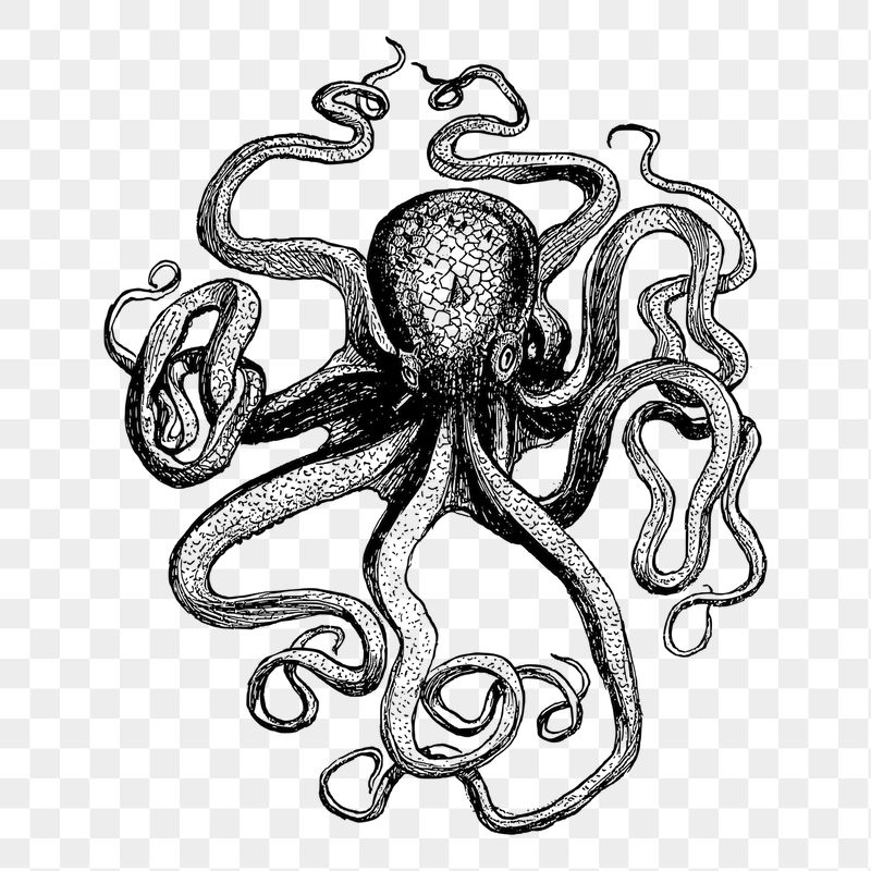 Octopus png sticker, vintage illustration, | Free PNG - rawpixel