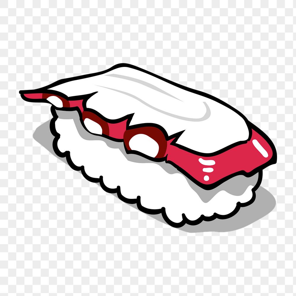 Octopus sushi png sticker, Japanese | Free PNG - rawpixel