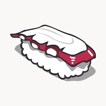 Octopus sushi sticker, Japanese food | Free Vector - rawpixel