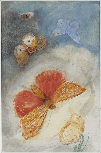 Odilon Redon (1840-1916). "Papillons et | Free Photo - rawpixel