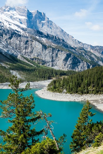 Oeschinensee viewed from above