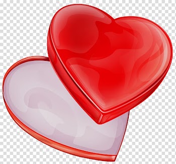 Of an open heart-shaped red gift box, Heart Box , Heart Box transparent background PNG clipart
