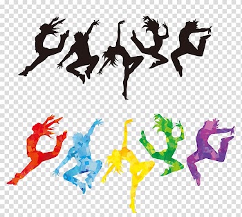 Of people jumping, Ballet Dancer Silhouette , Colorful Dancer transparent background PNG clipart