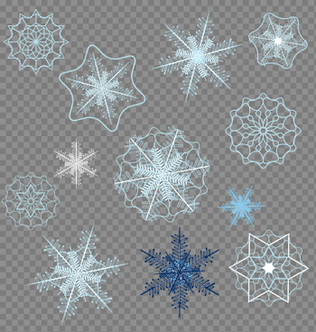 Of Shape Snowflakes Snowflake Variety PNG Free Photo