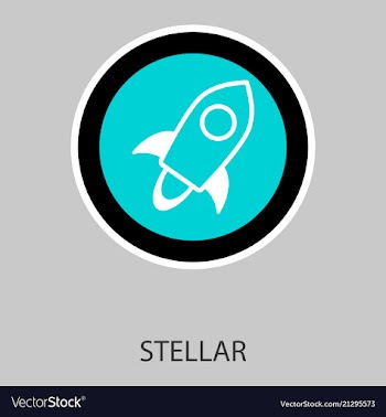 Of stellar xlm cryptocurrency coin virtual money vector image