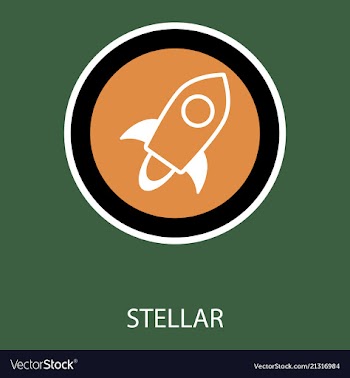 Of stellar xlm cryptocurrency coin virtual money vector image