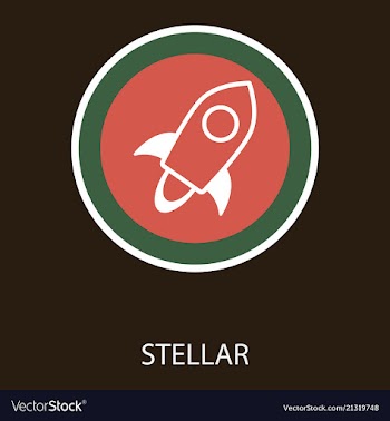 Of stellar xlm cryptocurrency coin virtual money vector image