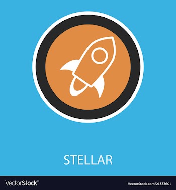 Of stellar xlm cryptocurrency coin virtual money vector image