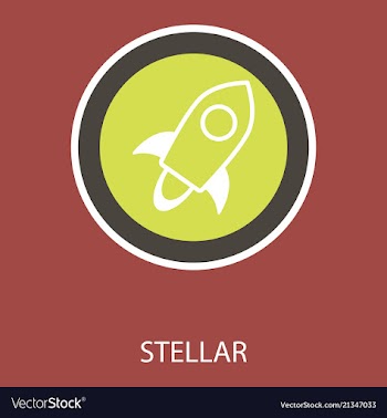 Of stellar xlm cryptocurrency coin virtual money vector image