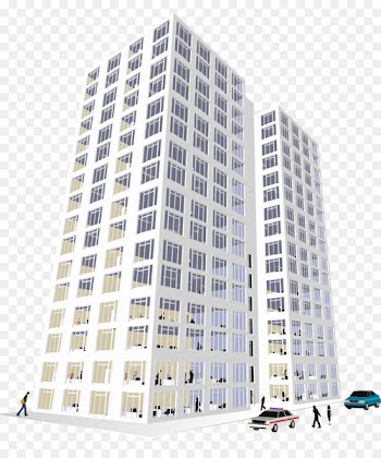 Office Building Clip art - White skyscrapers street 