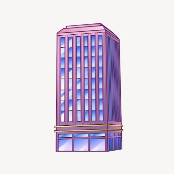 Office building clipart, architecture illustration. | Free Photo - rawpixel