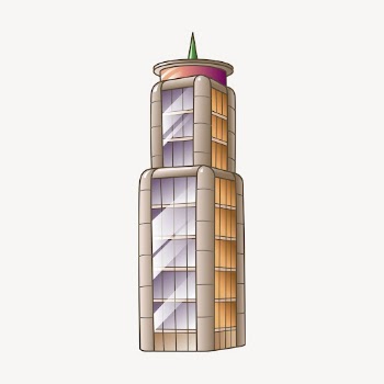 Office building clipart, cartoon architecture | Free Photo - rawpixel