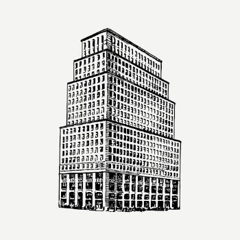 Office building drawing, hand drawn | Free PSD - rawpixel