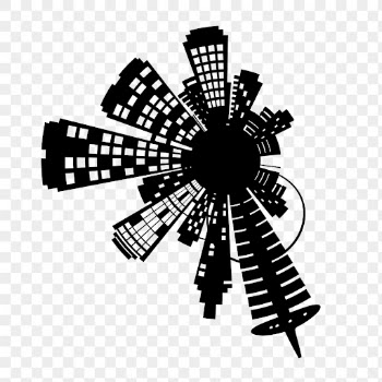 Office building png silhouette sticker | Free PNG - rawpixel