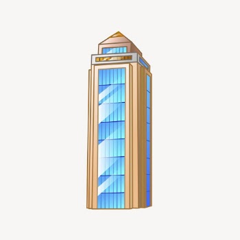 Office building sticker, architecture illustration | Free PSD - rawpixel