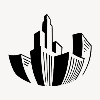 Office buildings black silhouette clipart | Free PSD - rawpixel