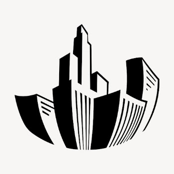 Office buildings black silhouette clipart | Free Vector - rawpixel