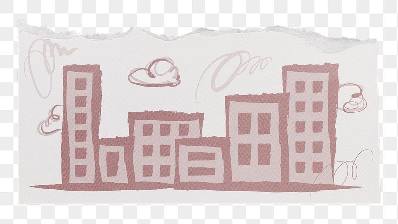 Office buildings png doodle sticker, | Free PNG - rawpixel