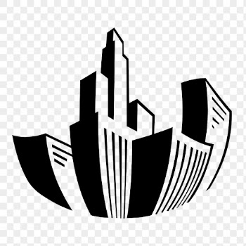 Office buildings png silhouette sticker, | Free PNG - rawpixel