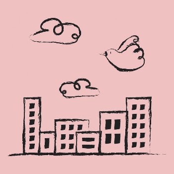 Office buildings sticker, cityscape doodle | Free Vector Illustration - rawpixel