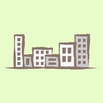 Office buildings sticker, pastel doodle | Free Vector Illustration - rawpixel