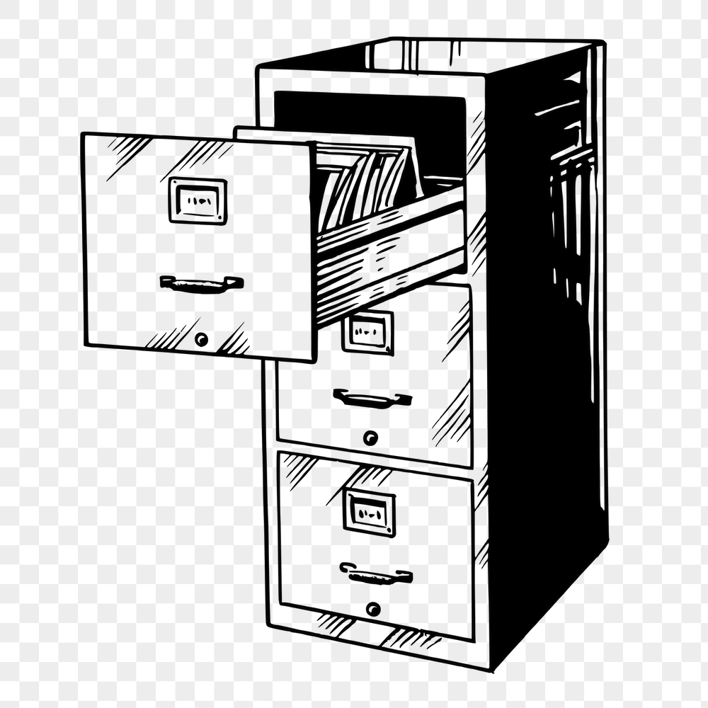 Office cabinet png sticker, furniture | Free PNG - rawpixel