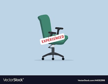 office chair with sign of word experienced