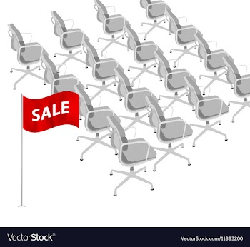 Office chairs vector image