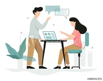 Office character at the workplace