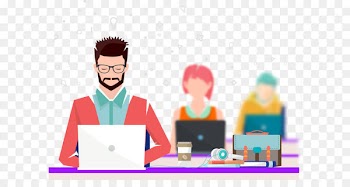 Office Coworking Clip art - Flat cartoon characters 