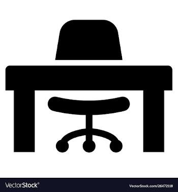 Office desk icon vector image