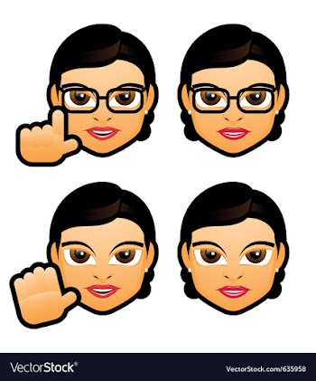 Office girl vector image
