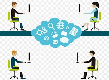 Office Illustration - Office Work Business People 