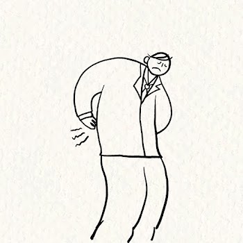 Office syndrome doodle, back pain hand drawn… | Free stock illustration | High Resolution graphic