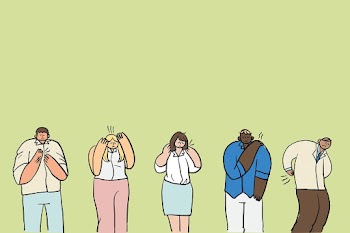 Office syndrome doodle, hand drawn character | Free stock illustration | High Resolution graphic