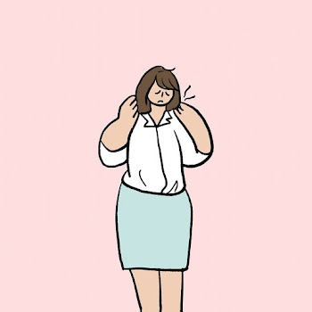 Office syndrome doodle vector, neck pain hand… | Free stock illustration | High Resolution graphic
