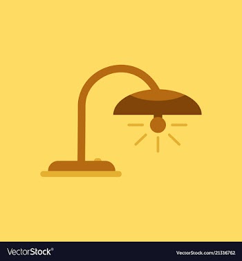 Office table lamp icon flat of office table lamp vector image