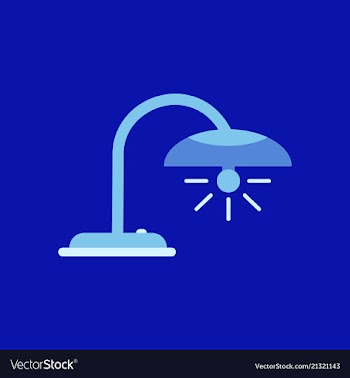 Office table lamp icon flat of office table lamp vector image