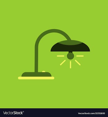 Office table lamp icon flat of office table lamp vector image