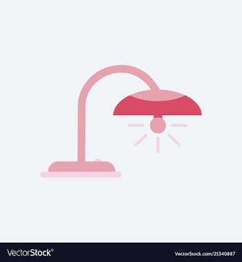 Office table lamp icon flat of office table lamp vector image