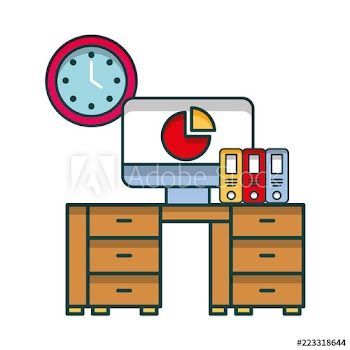 office with desk workplace